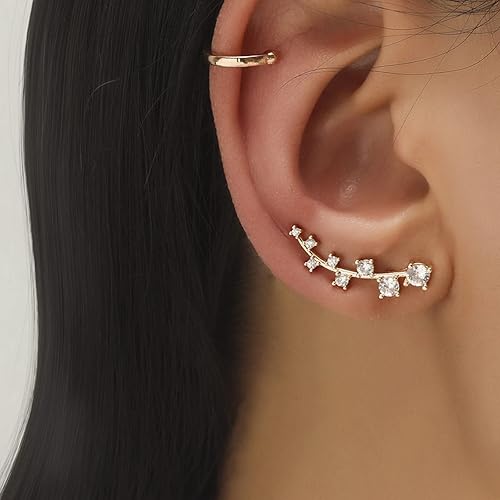 Miniatura 3 de Small Ear Hoops Shining Earrings Earrings Pierced Star Earrings Earrings Diamond Earrings Earnings for Women
