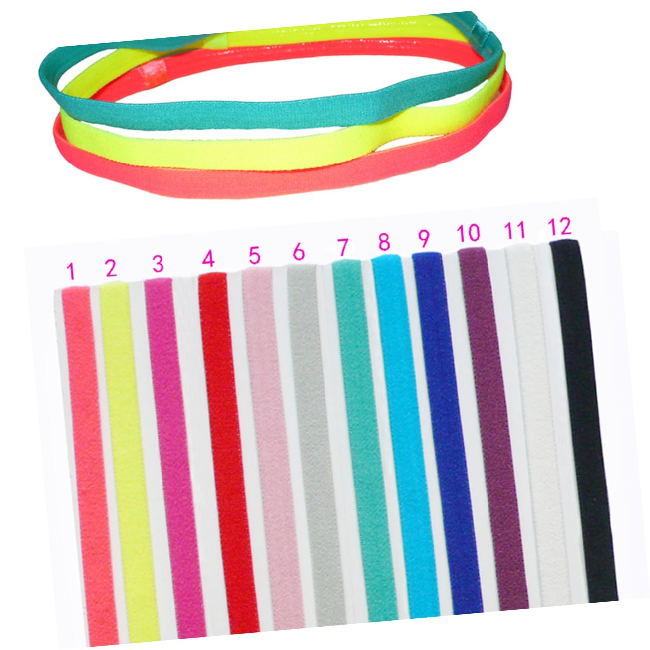 FOMIYES 24piezas Diademas De Yoga Elásticas De Accesorios De Fitness para Cabello para Deportes y Uso Diario