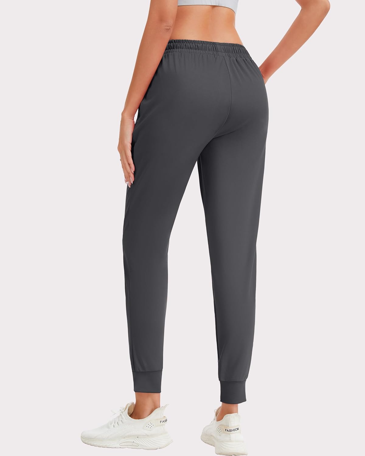 Rolimaka 4 Pack Women’s Jogger with Pockets Lightweight Sweatpants Quick Dry Yoga Lounge Pants for Travel Workout Gym Running - Image 3