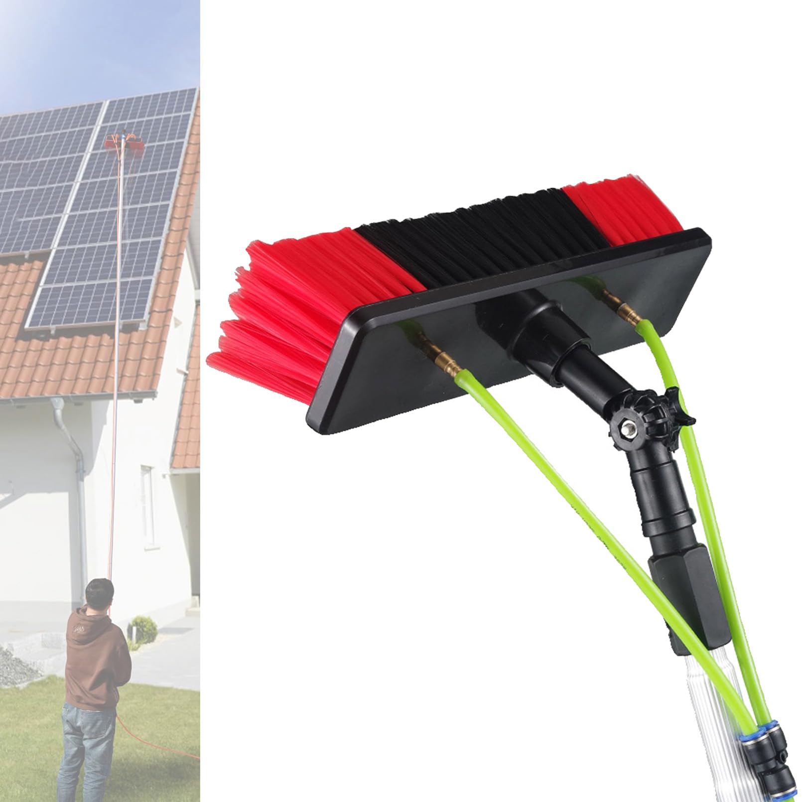 Kit de nettoyage de vitres télescopique pour entretien de vitre extérieure en hauteur