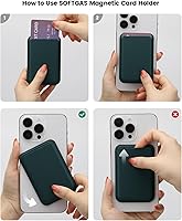 Vista 61 de Soporte magnético para tarjeta magnética para Apple Magsafe iPhone 14 Pro Max/14 Plus/14 Pro/14, 13 Max/13 Pro/13, 12 Max/12 Pro/12, accesorio