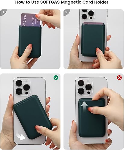 Miniatura 5 de Cartera magnética para teléfono Apple MagSafe, tarjetero para iPhone 15 Pro Max15 Plus15 Pro15, 14 Pro Max14 Plus14 Pro14, 13 Pro Max13 Pro13 Pro13