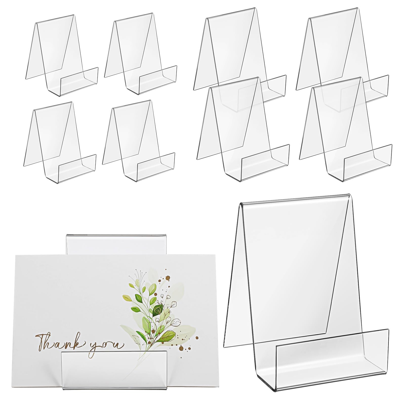 Mobestech 10pièces Présentoir De Cartes à Collectionner Acrylique Support De Table Pour Cartes De Sport Photos Et Magazines Design Compact Et Transparent