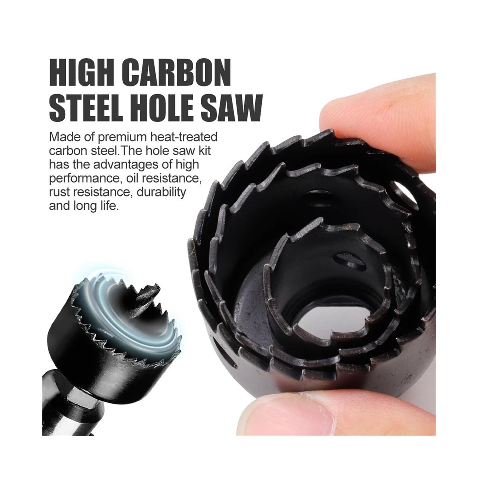 Juego De Brocas De Copa For Sierra Perforadora De 19-64 Mm Y 19-127 Mm | Accesorios de herramientas eléctricas de carpintería for perforación de madera y plástico de PVC(16PCS)