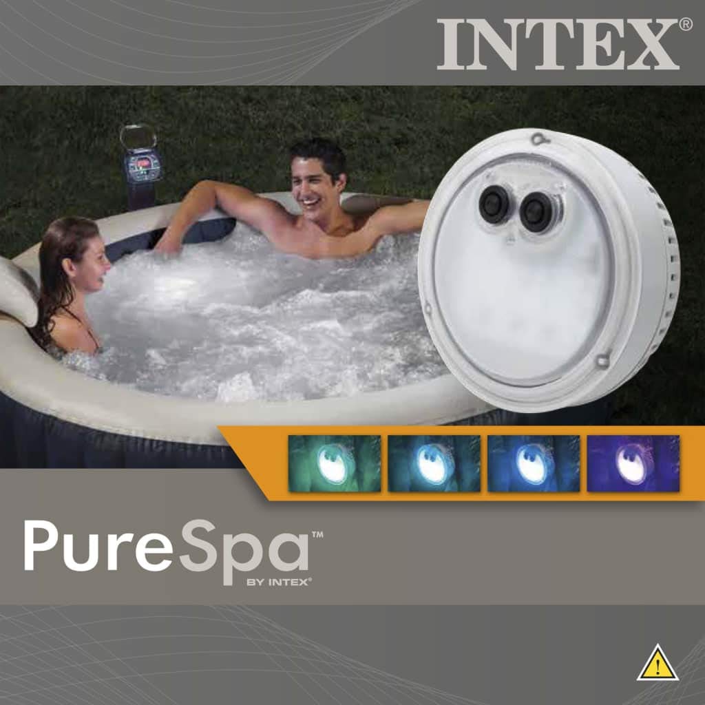 Intex LED Bañera Piscina Jacuzzi SPA Luz Cromoterapia Relajación