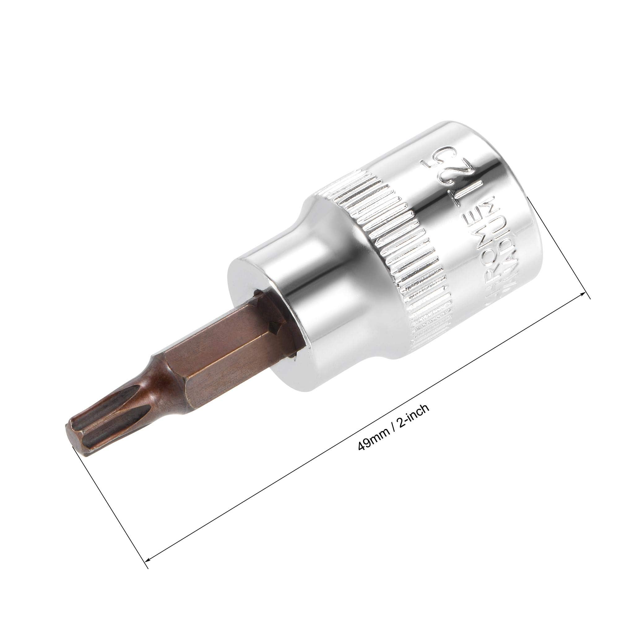 TA-VIGOR Torx Bit Socket, 3/8" Drive x T25 CR-V Key Socket, Premium S2 Steel Bits - Image 2