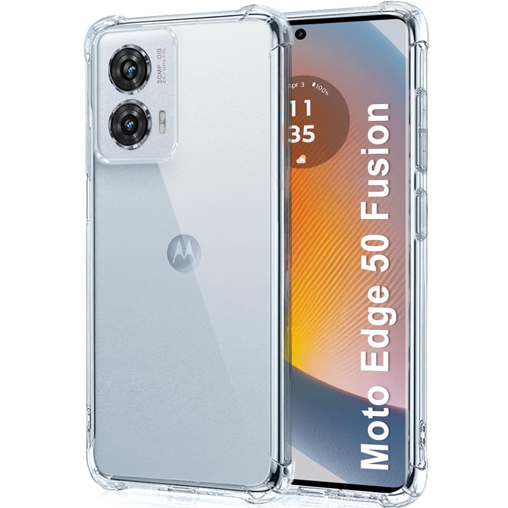 TheGiftKart Crystal Clear Back Cover Case for Motorola Moto Edge 50 Fusion 5G | Shockproof Soft TPU Case | Cushioned Edges for Ultimate Protection Back Cover for Moto Edge 50 Fusion (TPU, Transparent) (B0D3X55V8P) Amazon Price History, Amazon Price Tracker