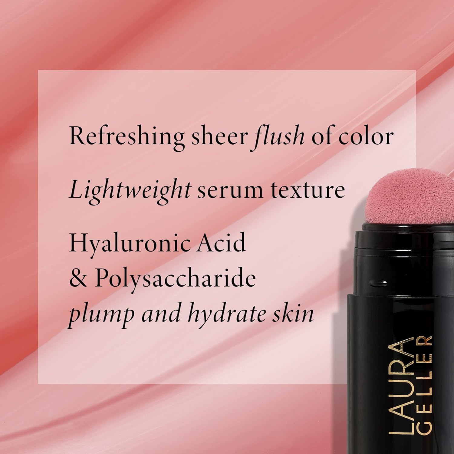 Laura Geler Serum Blush Tinte, feuchtigkeitsspendendes flüssiges Rouge, erfrischende Rose