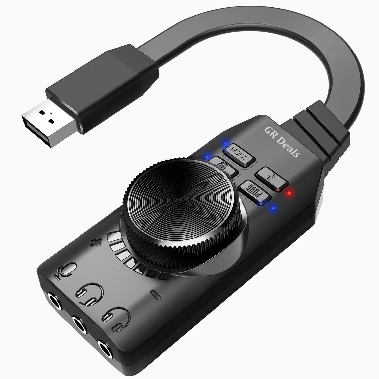 USB Sound Card DSP Virtual 7.1 Channel, Volume Control-Microphone Mute-Dual Jack, Gaming Sound Effects USB External Sound Card for Windows/Mak, Plug & Play, No Drivers Needed.-image-13