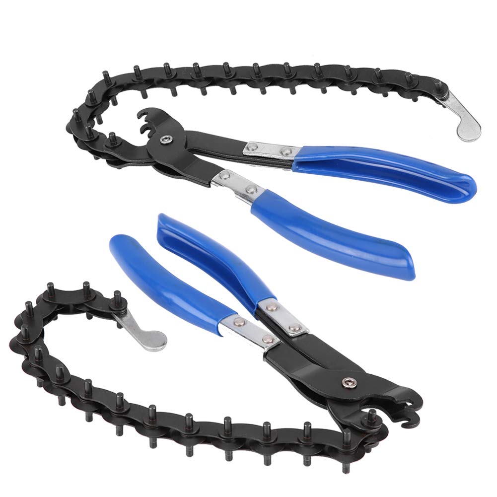Coupeur de tuyau d'échappement, Duokon Tube d'échappement et de Queue en Acier au Carbone Coupé de la Chaîne de Coupe de Coupe-outil Coupe-tuyau d'échappement (noir et bleu)
