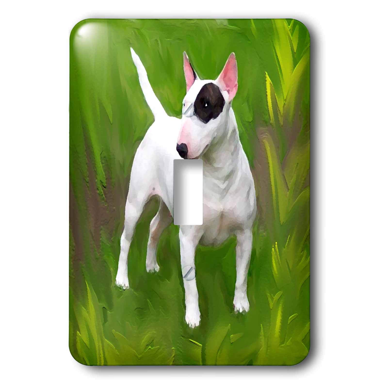Interrupteur à bascule simple Bull Terrier 3dRose lsp_4447_1 anti-rayures durable