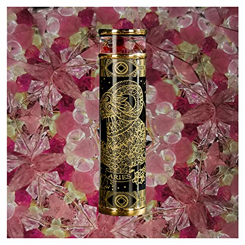 DSMGLSBB Kaléidoscope, Douze Constellations Kaléidoscope, Cadeaux Créatifs en Alliage D'aluminium, Envoyez Votre Petite Amie Un Cadeau d'anniversaire Romantique pour La Saint-Valentin,Aries,B