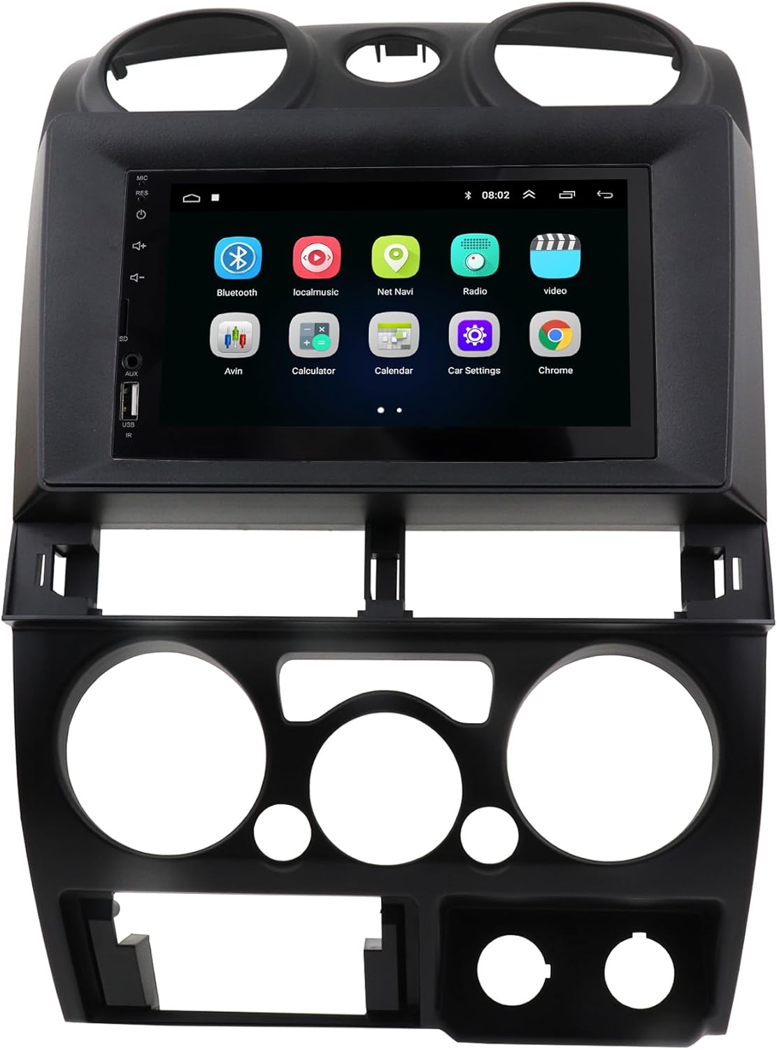 Double Din Dash Radio Trim Kit for Isuzu D-Max MU-7 Chevrolet Colorado Installation Bezel 9 Inches (2006-2012 Black)