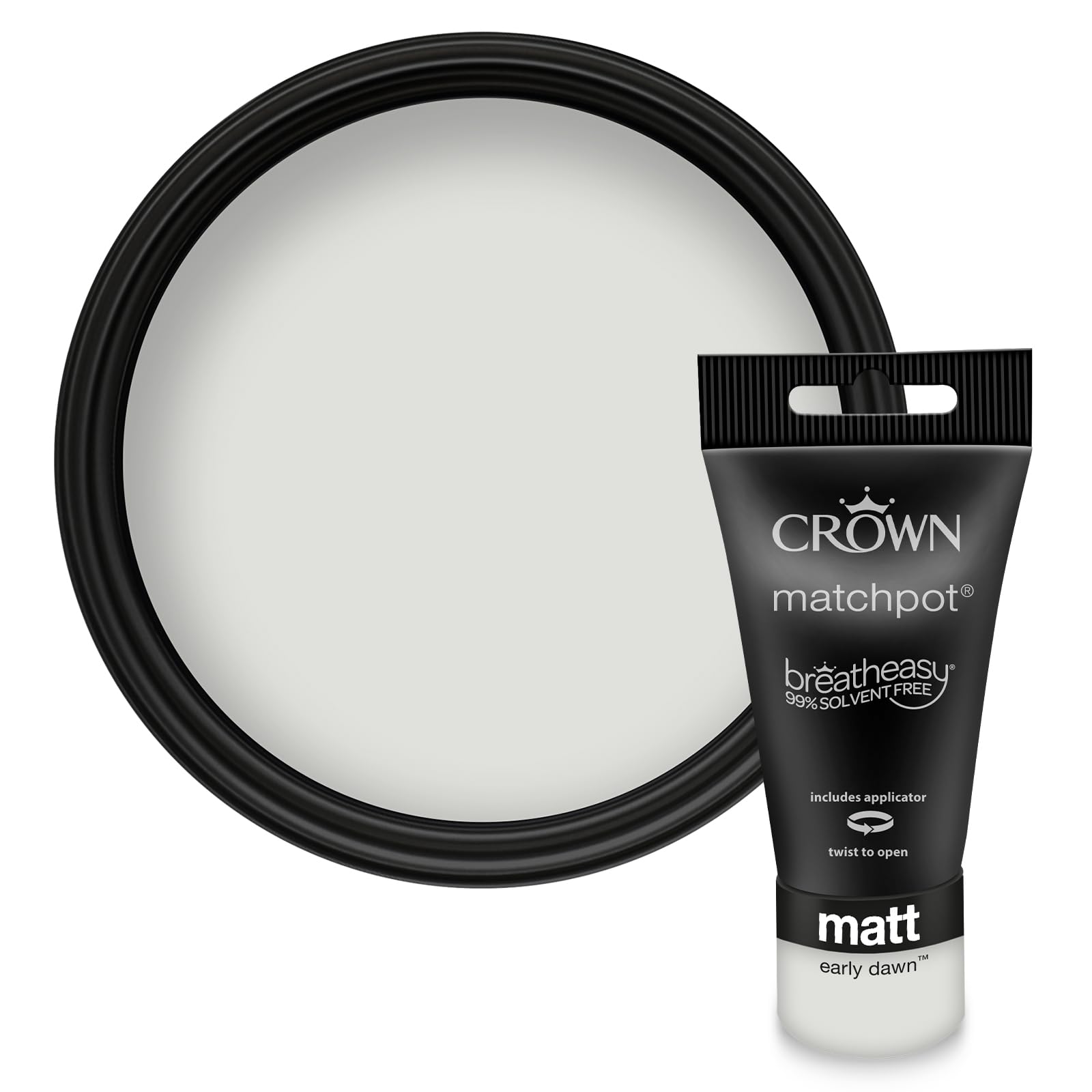 Crown WALLS & CEILINGS Light Grey Matt Paint Tester - Sample 40ml