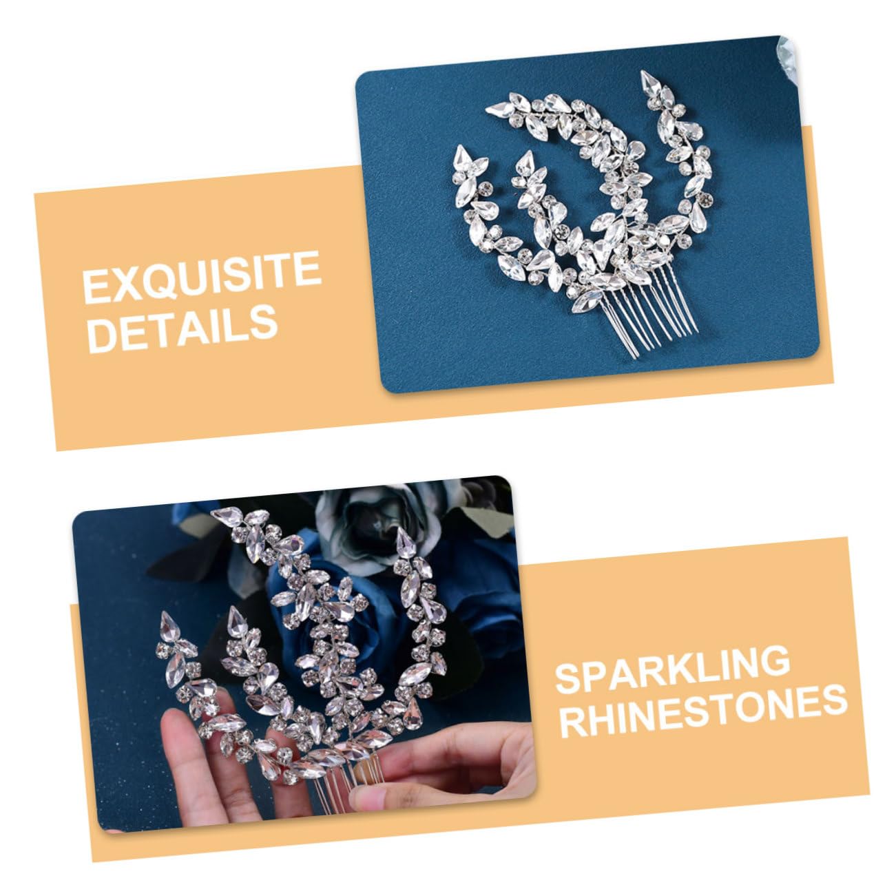 Rhinestone Floral Hair Comb for Women Decorative Side Comb for Elegant Updos and Formal Events Versatile Sparkly Hair Accessory for Girls and Bridal Styles