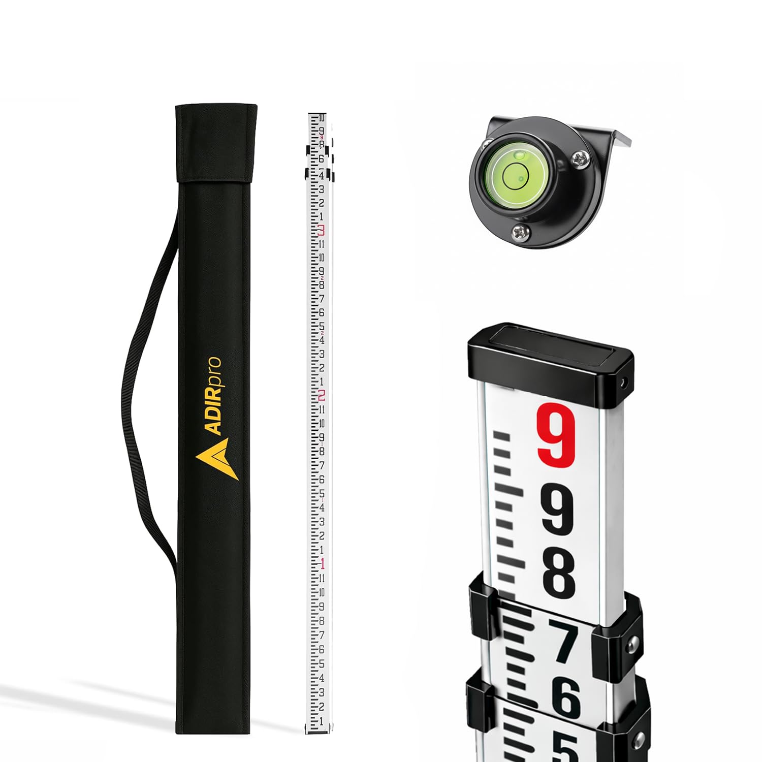 AdirPro 9ft Leveling Rod - Durable & Accurate -1