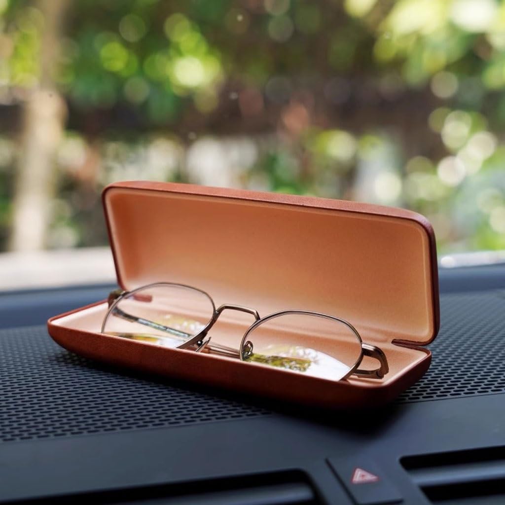 Brillenetui Mode Einfache Leder Brillenetui Persönlichkeit Tragbare Sonnenbrille Lagerung Box Brillen-Organizer