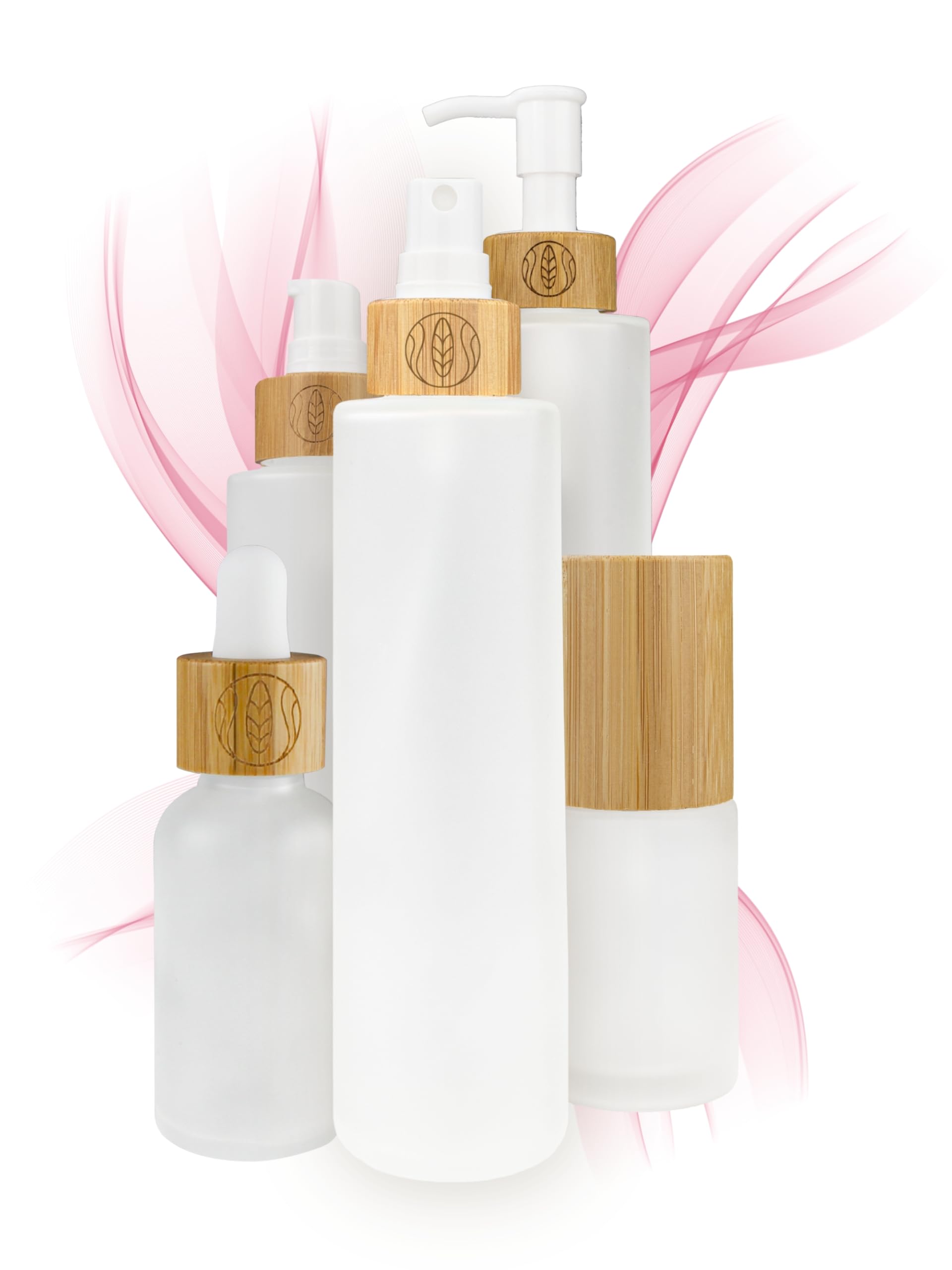 Wachsmann | Tarro de cristal de alta calidad con tapa de bambú | Para la cosmética natural sostenible DIY | Con embalaje de regalo | Recipiente de viaje para ungüentos y lociones