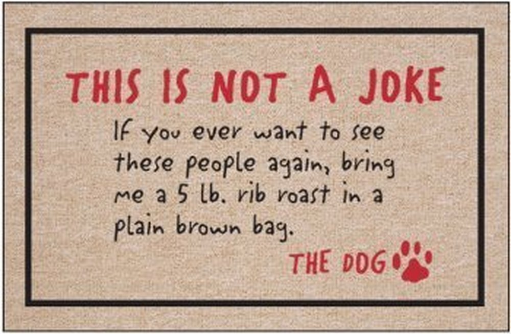 Our Iris Doormat Decorative This Is Not A Joke for indoor and outdoor use Home/Office/Bedroom Non Slip Backing Durable heat-resistant non-woven fabric 23.6(L) x 15.7(W)