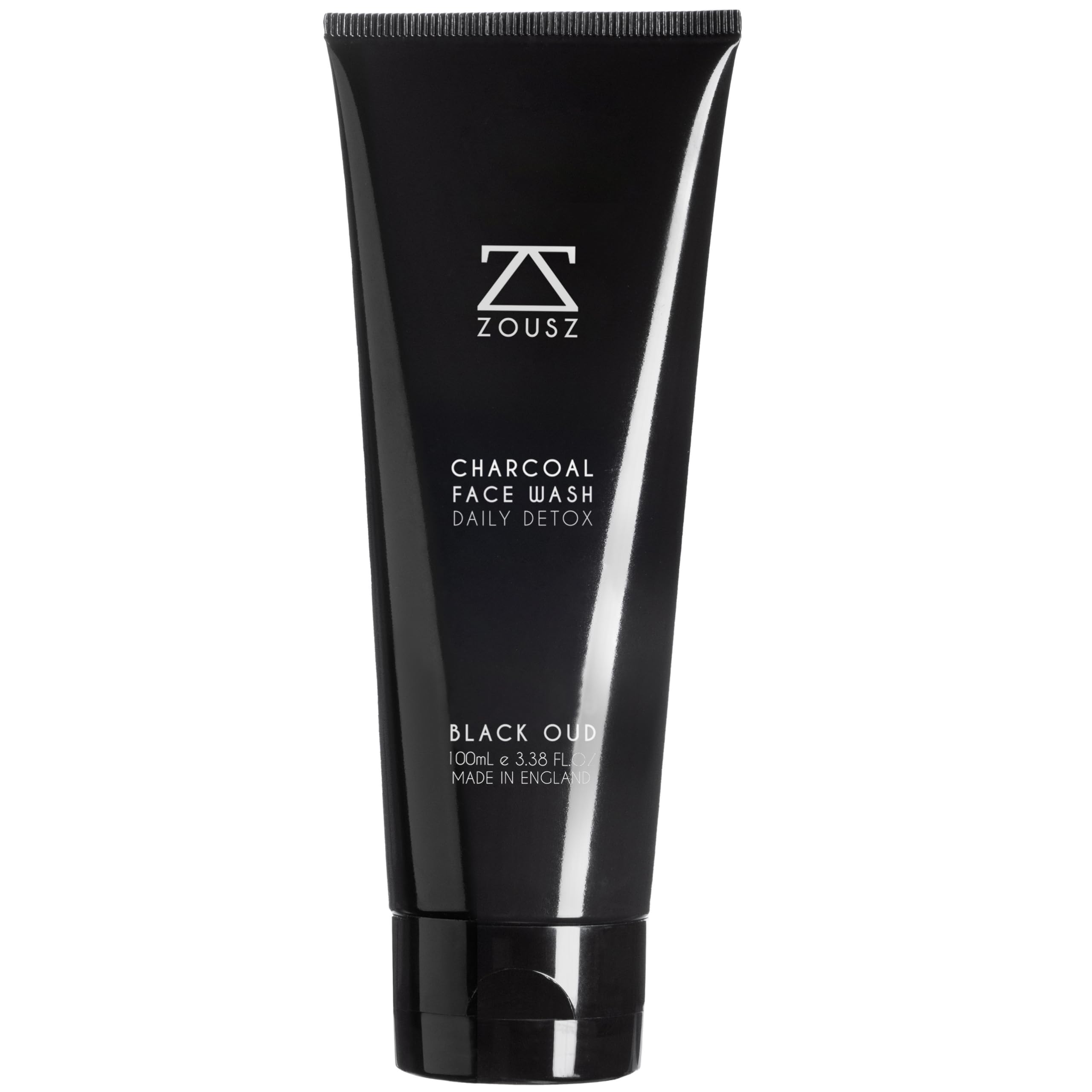 ZOUSZ Black Oud Charcoal Face Wash for Men – Daily Detox Activated Charcoal Face Cleanser – Premium Mens Skincare – Refreshing Face Wash Gift for Men,