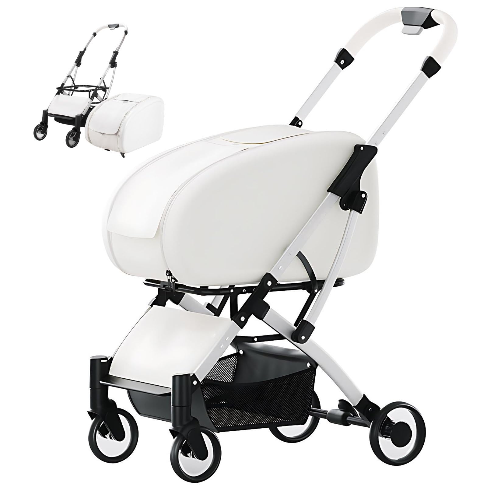 Carrito de mascotas plegable para paseos urbanos con habitáculo desmontable