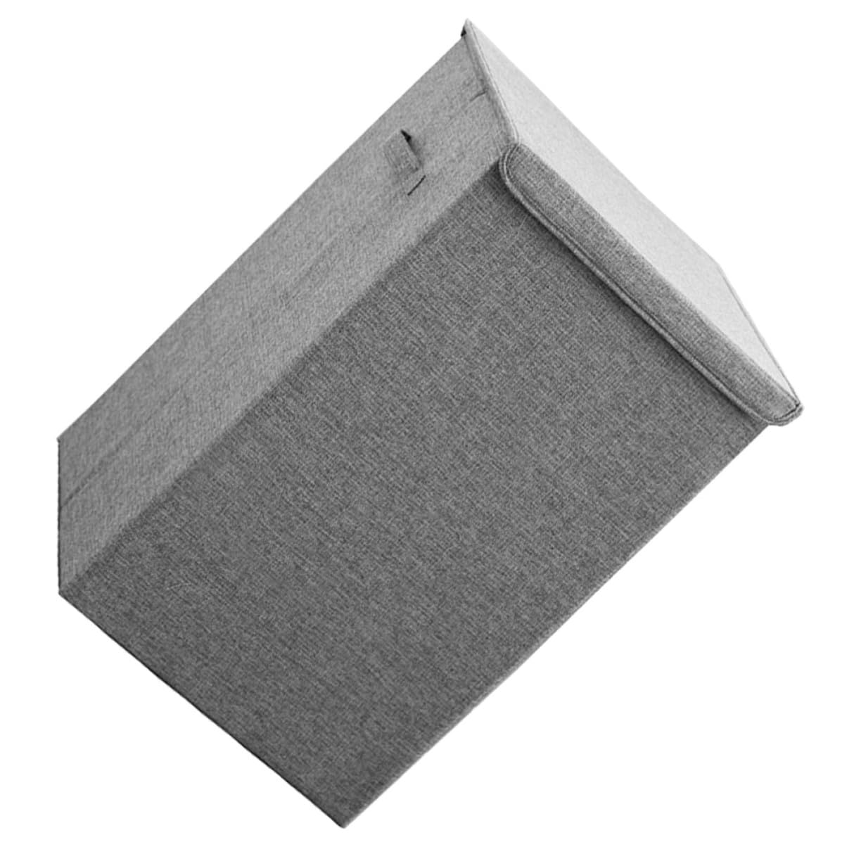 Cesto portabiancheria grande in tessuto con coperchio, versatile e portatile per la casa e spazi angusti