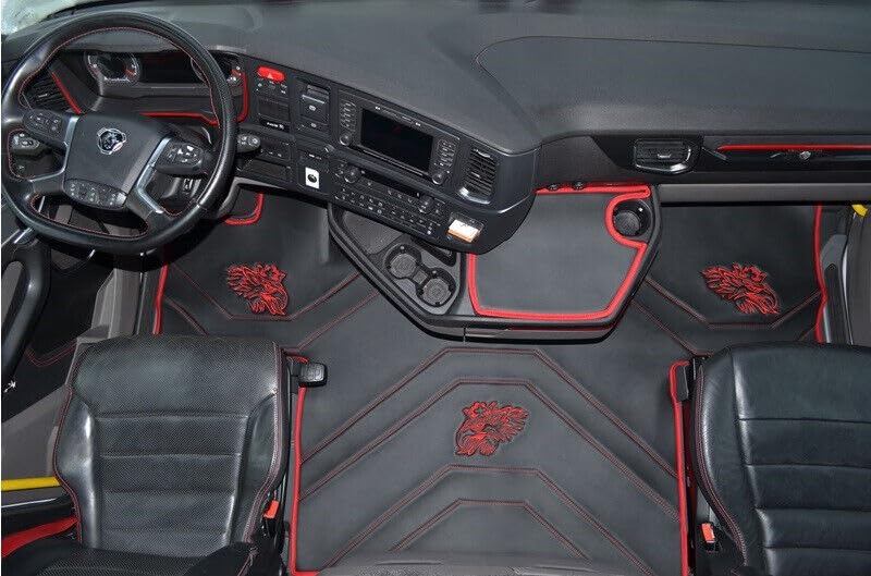 Tapis de sol lisses Scania S pour cabine avec siege passager pivotant en grand routier