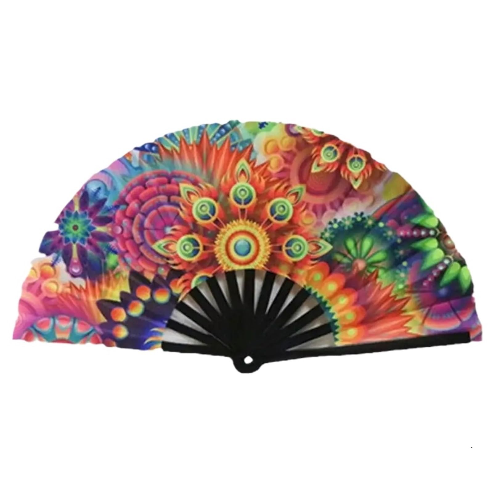Dcuipg Color2 Large Folding Hand Rave Fan For Party