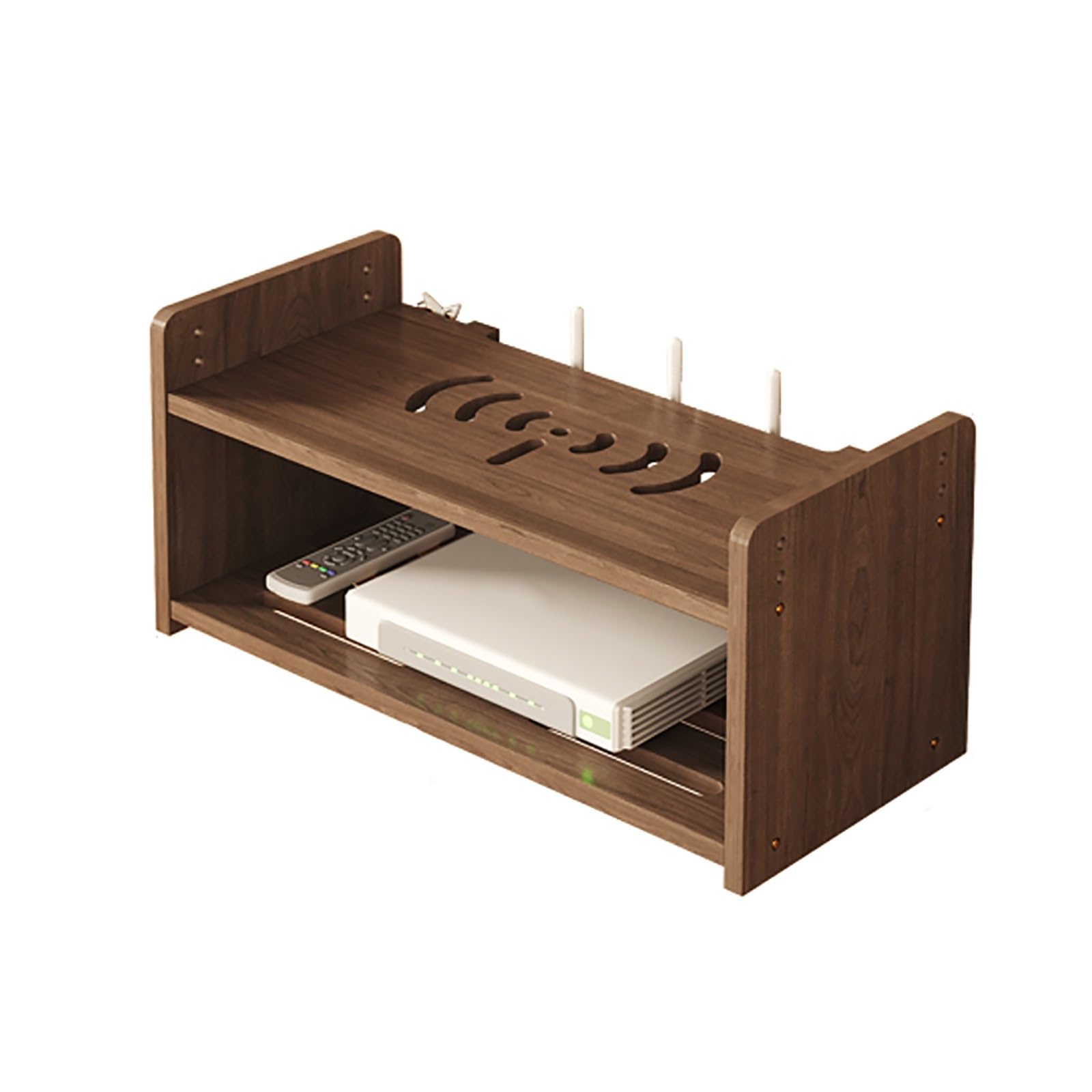 Amazon.com: Solid Wood Cable Box Wall Mount Shelf, WiFi Router