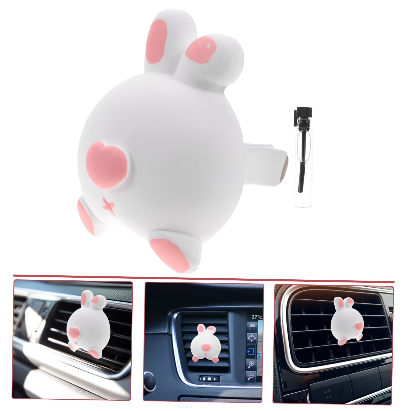 Mobestech 5pezzi Clip Per Auto Con Design Kawaii Diffusore Carino Per Uscita Aria Decorazione Unica e Funzionale Per Veicoli Facile Da Installare e Utilizzare