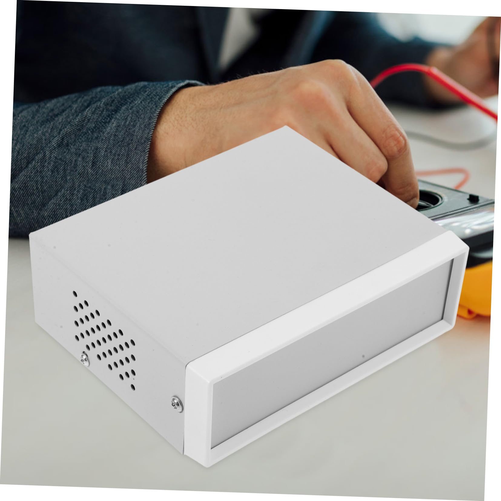 Scatola di Giunzione Elettronica in Ferro Beige, Facile da Montare e Design Elegante, per Progetti Fai-da-te e Custodia per Apparecchiature Elettriche