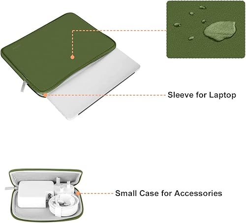 Miniatura 176 de MOSISO - Funda para laptop, repelente al agua, bolsa de neopreno con funda pequeña azul (Airy Blue)