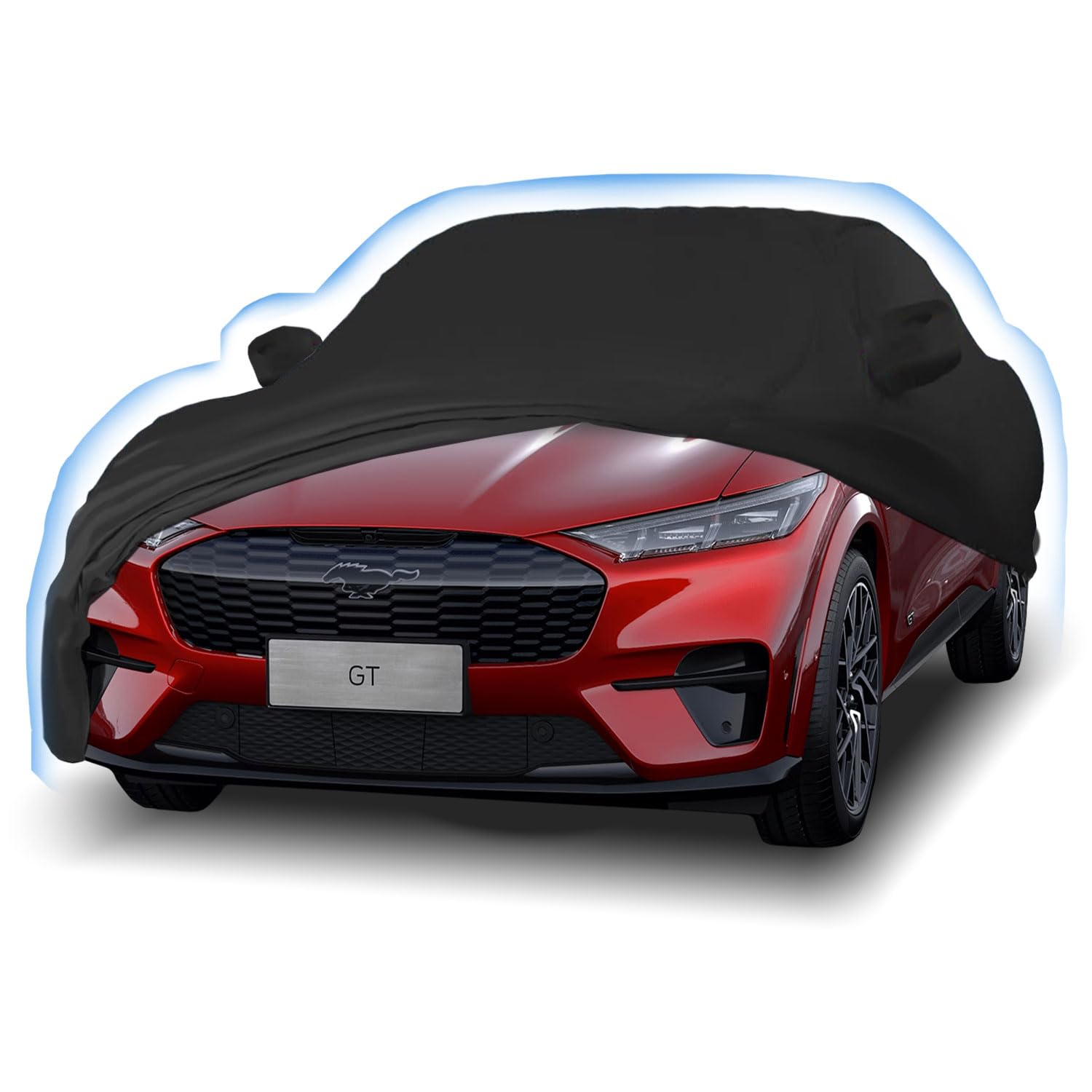 Occuwzz Premium Full Car Cover - Stretchable, UV Protection, Dustproof, Scratch Resistant, Windproof - Universal Fit for Sports Cars (4.6-5.35m) (M-SPORT CAR(4.6-4.9 meters))