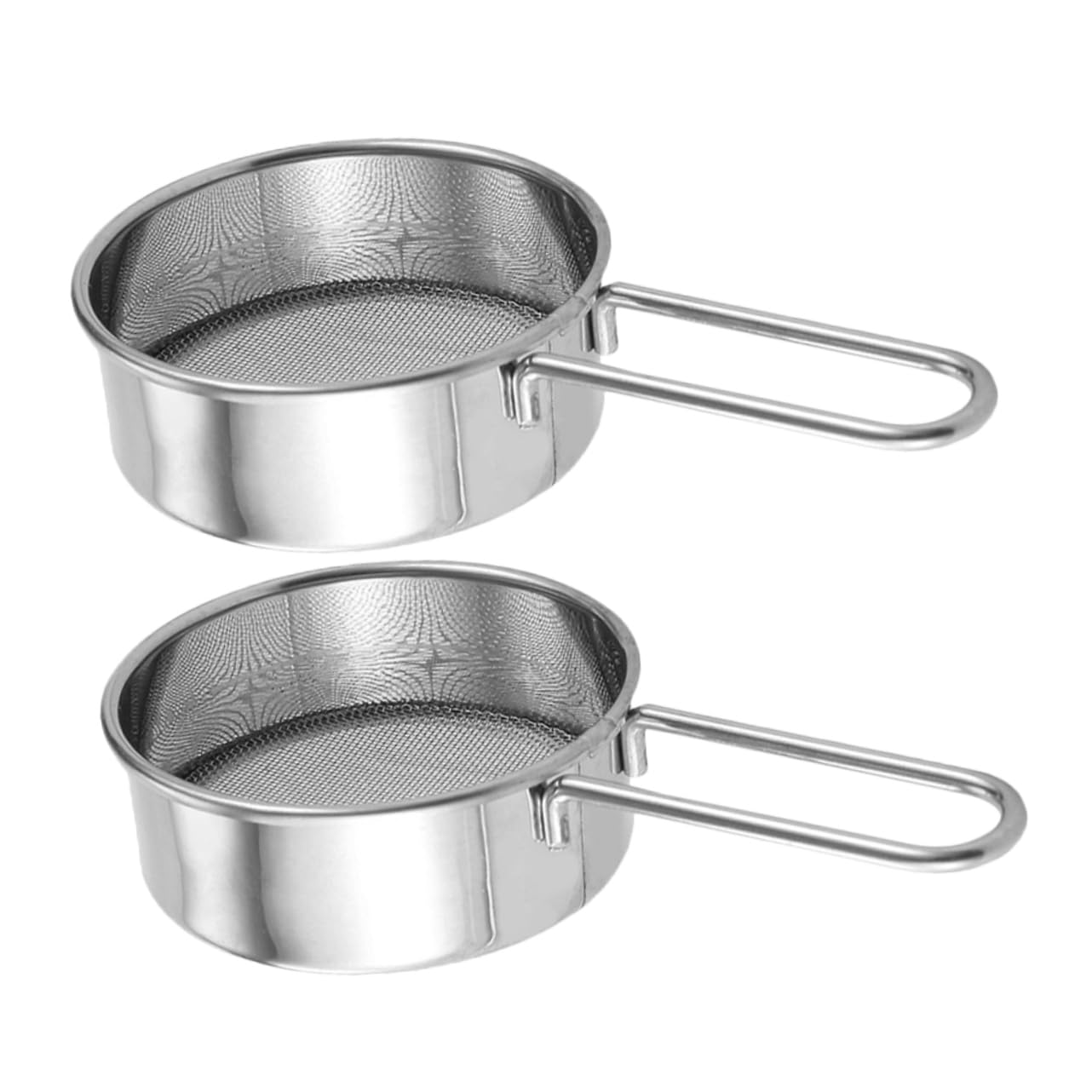 CHILDWEET 2pcs Handheld Mini Flour Sifter Stainless Steel Fine Mesh Sieve for Sugar Powder and Coffee Efficient Baking Tool for Home and Kitchen Use