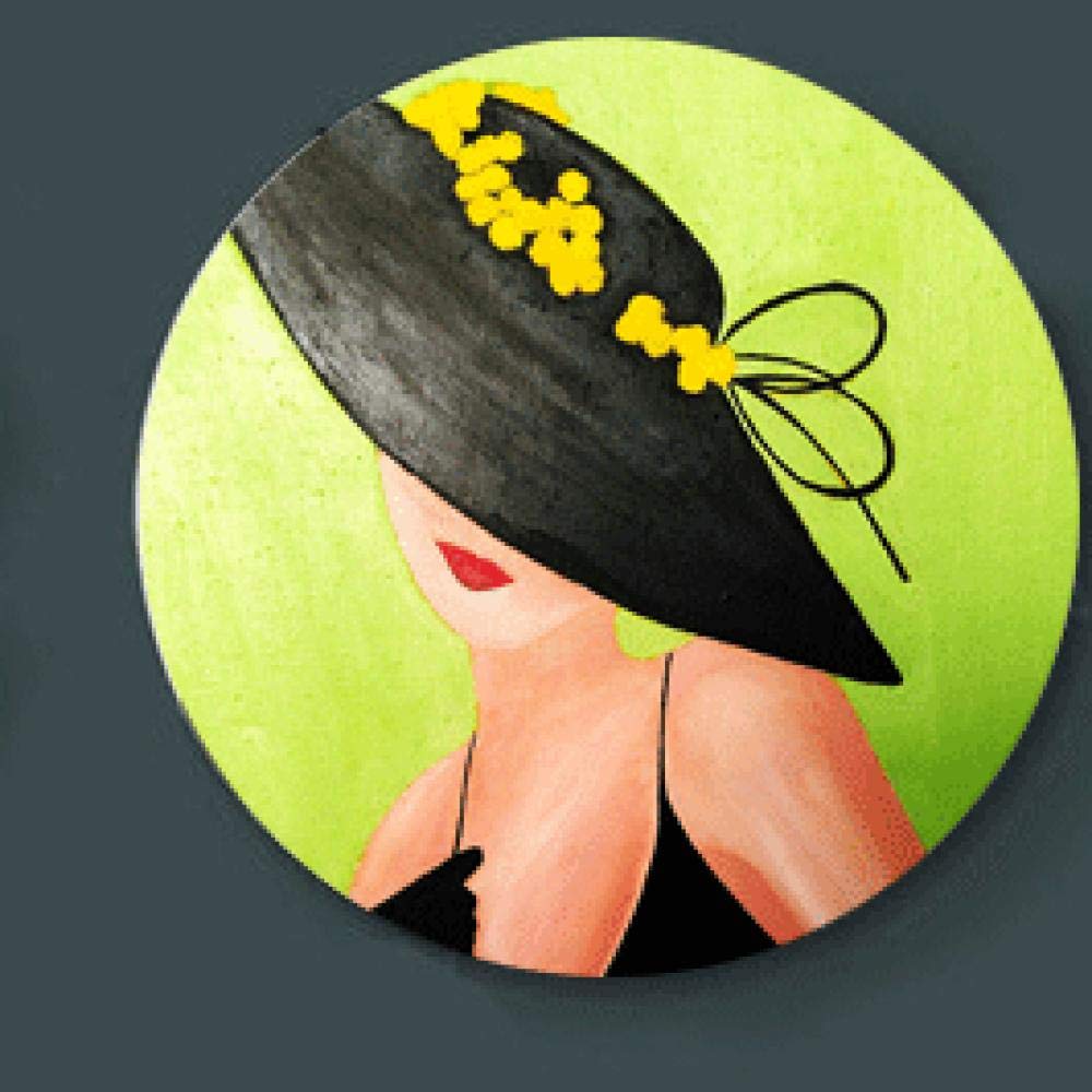 MCWJ Placa decorativa Hermosa Placa de pared Placa de exhibición de arte de cerámica Home Hotel Sala de estar Fondo de pared Placa decorativa Handcrafts-CT59_10 pulgadas (25.5cm)