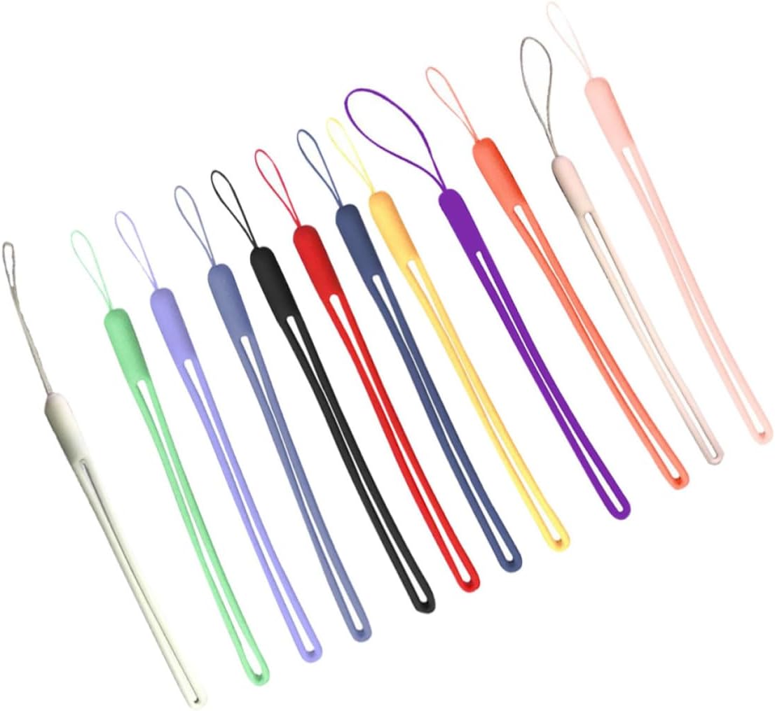 12pcs Silicone Phone Lanyard for Students and Adults, DIY Accessory