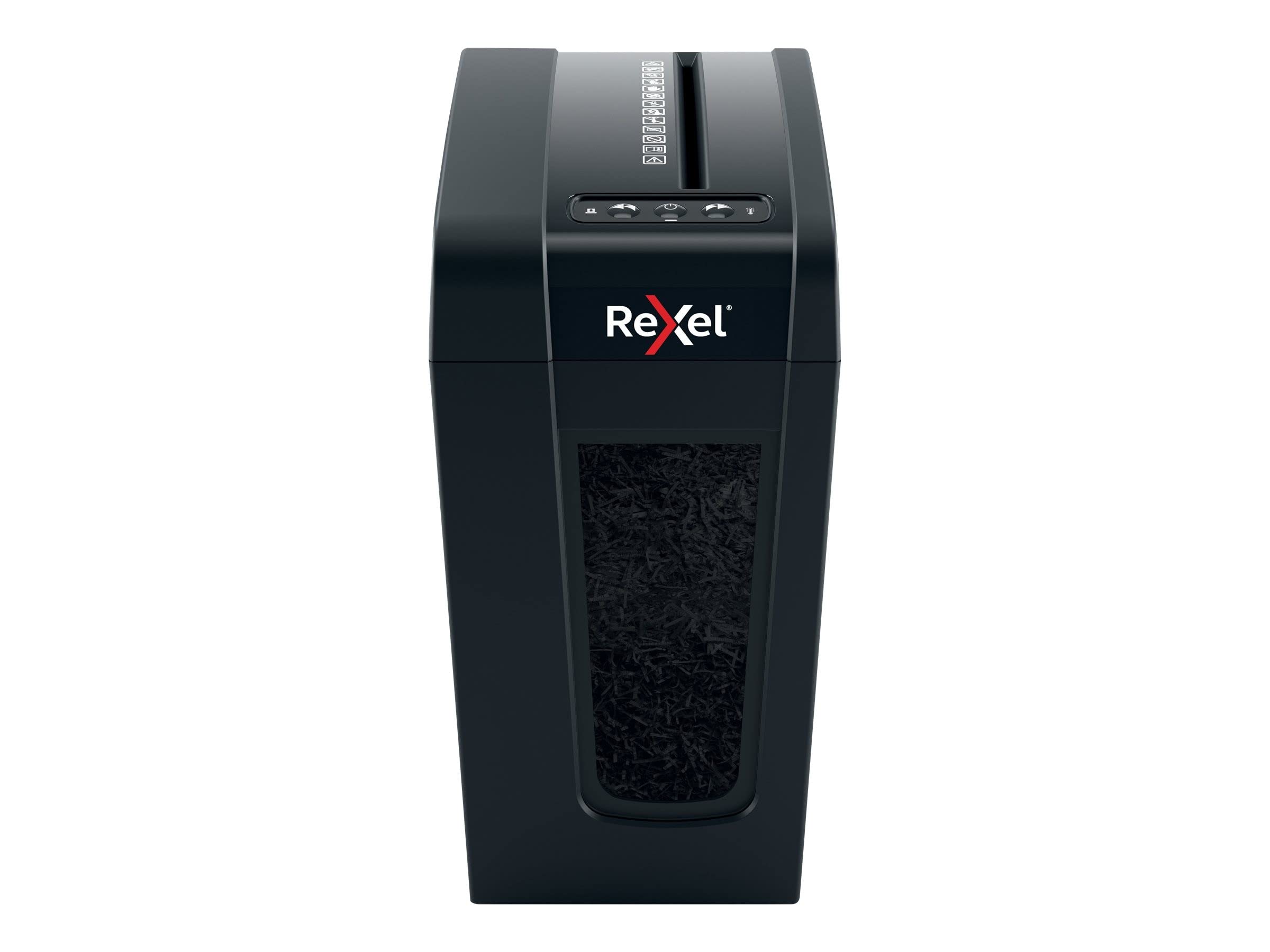 REXEL Secure X8-SL Slimline Whisper-Shred™,Distruggidocumenti Manuale,9-8 Fogli A4 (70-80 gr/mq), Taglio a Frammento, Livello di sicurezza P-4,per Uso Personale/Home Office,Capacità 14 Litri,2020126EU