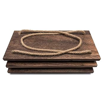 Amazon｜ウォールシェルフ 3段 ウォールラック 木製 ロープ棚 壁