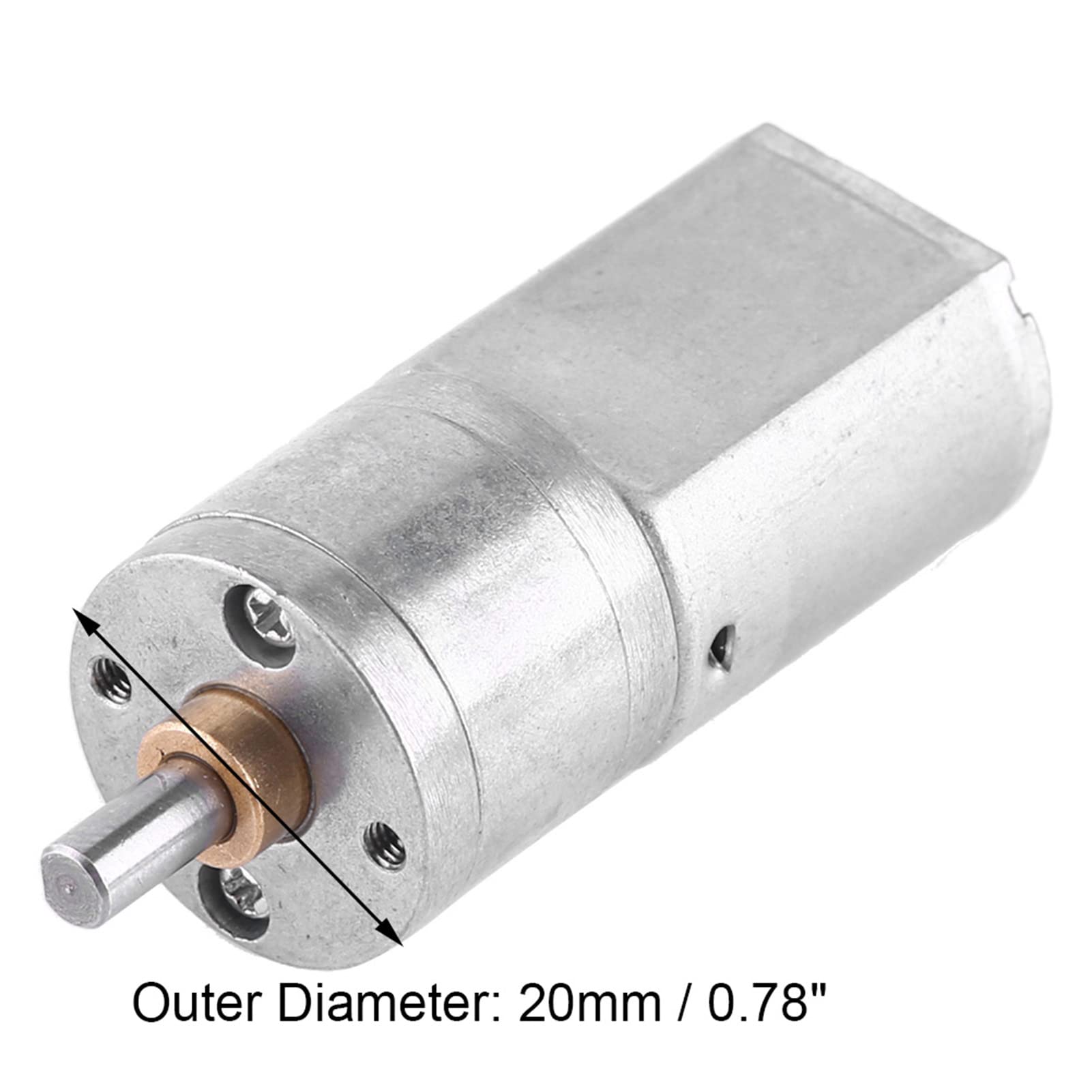 CYTGOUPER DC 12V Gear Motor, High Speed Reduction Motor 15-200RPM Outer Diameter 20mm Small Electric Motor for RC Car Robot Model DIY Engine Toys (12V 100RPM)