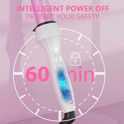 Miniatura 6 de Dan Technology Varita rizadora, rizador de barril largo, varita rizadora de 1 pulgada, rizador de varita ajustable de temperatura, rizador de varita