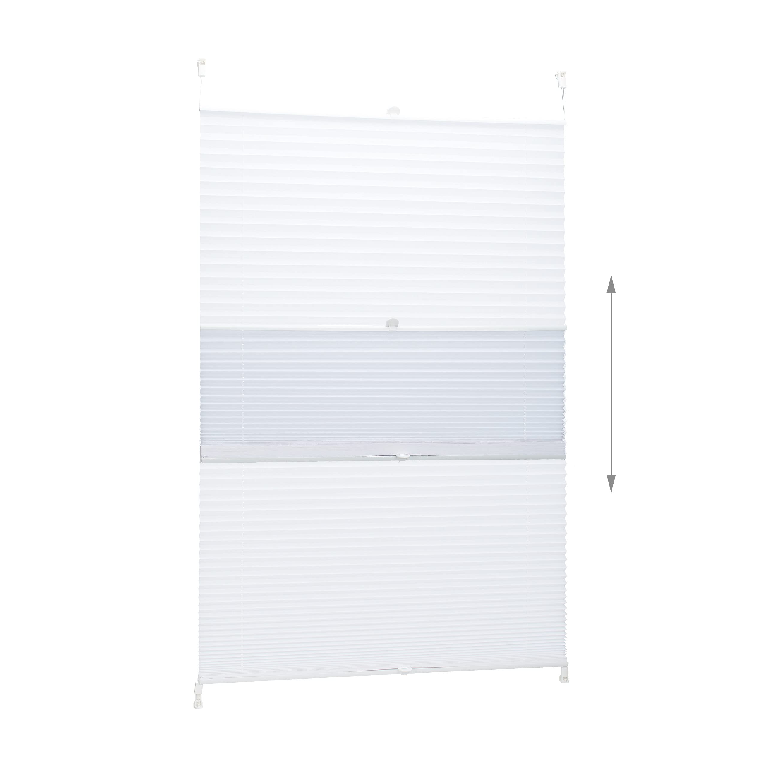 Store vénitien sans perçage, volet fenêtre, Semi-Transparent, Laisse Passer la lumière, 90 x 210 cm, Blanc