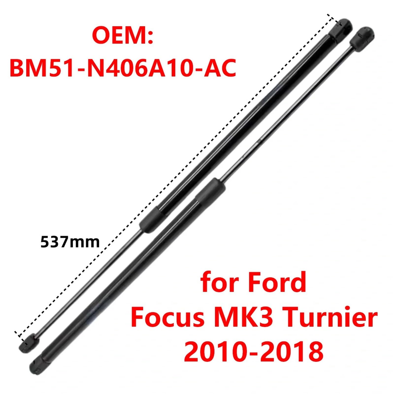 Amortyzator gazowy sprężyna gazowa 2 szt. BM51N406A10AC pasujące do Forda Focusa MK3 Turnier Estate 2010-2018, siłowniki gazowe do tylnej klapy bagażnika, podpora podnośnika