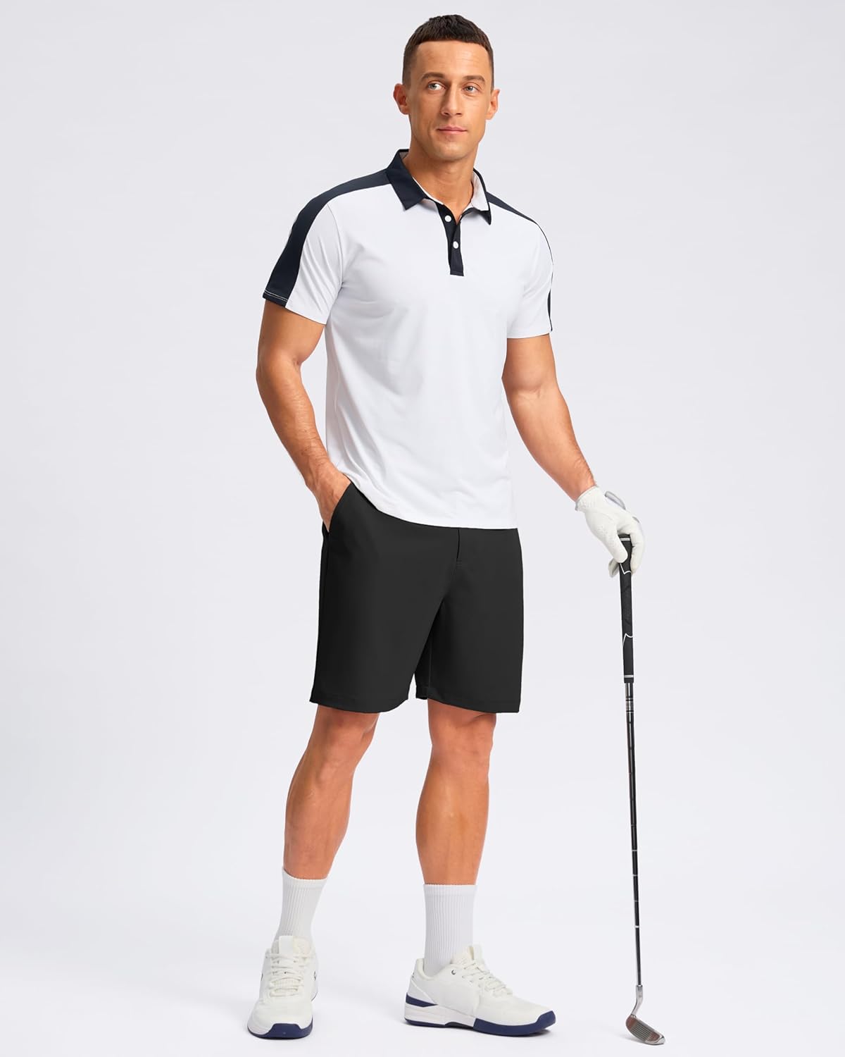 Pudolla Men's Casual Shorts 7"/9"/5" Lightweight Golf Shorts with 3 Pockets Stretch Quick Dry Comfy Work Shorts - Image 6
