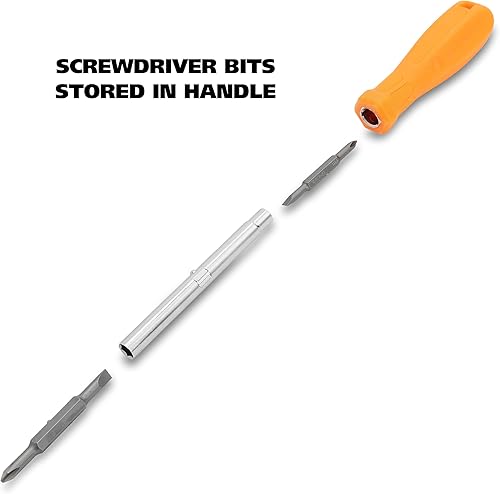 Miniatura 4 de GreatNeck - Destornillador multipunta 11 en 1 y destornillador de tuerca (mango redondo 6 en 1)