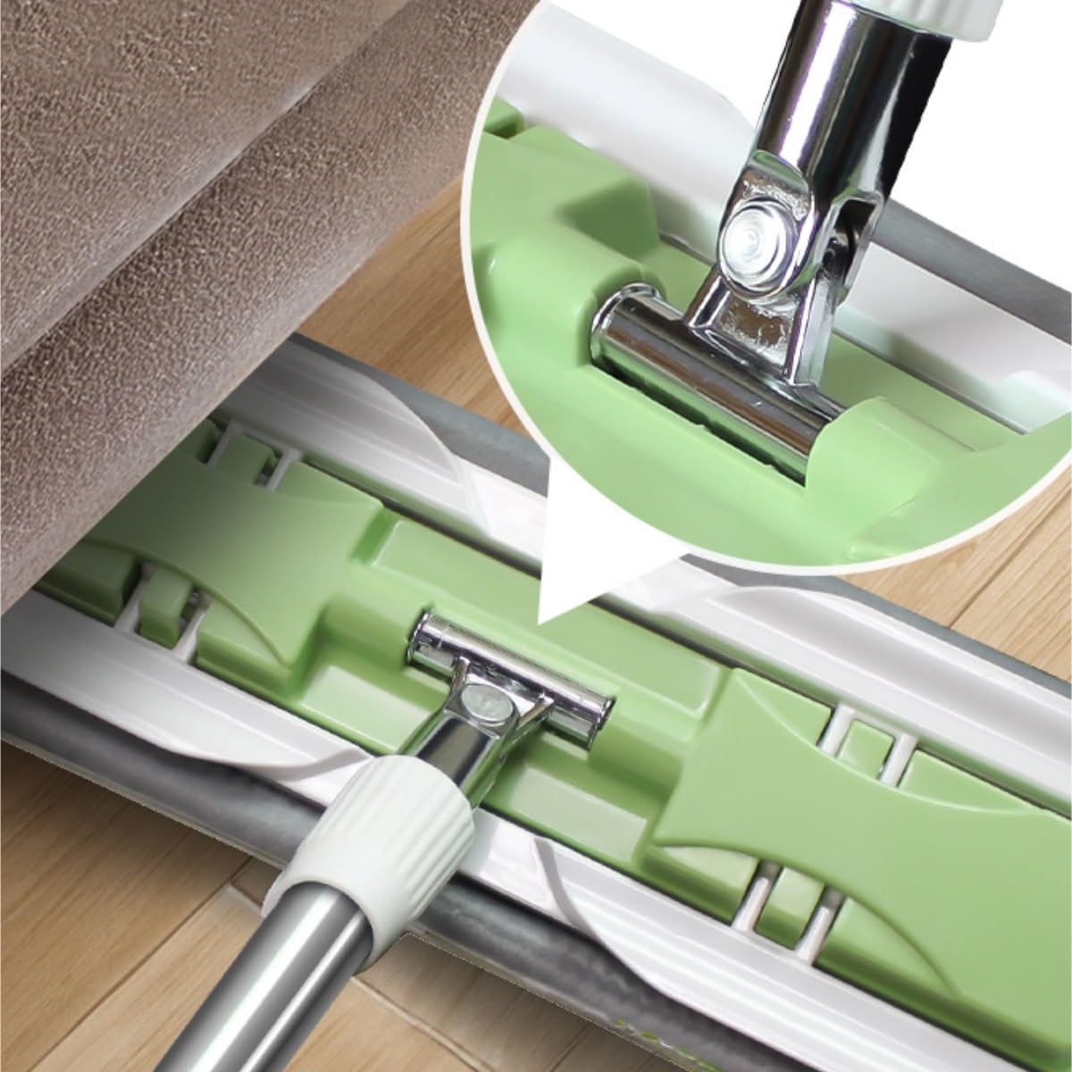 Wischmop Flachmopp Aus Edelstahl Mit Abnehmbarem Und Waschbarem, Austauschbarem Mopp-Artefakt „Lazy Mop“ Wischer Boden