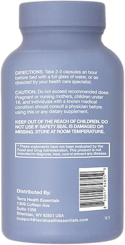 Miniatura 2 de Terra Heath Essentials - Duerme rápido, sin melatonina, apoyo para dormir, ayuda con el insomnio y la inquietud, todo natural, suministro para 30