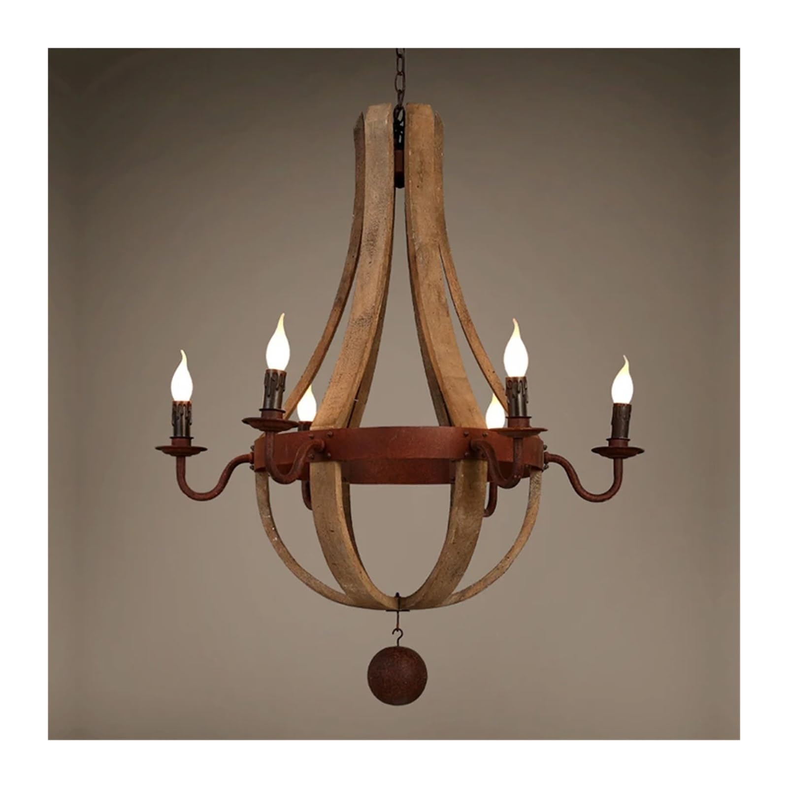 MESOVFCA V-intage Chandelier Bois Lustres Pendant Chandeliers Lighting Compatible with Living Room Kitchen Bedroom Retro Indoor Light Fixtures