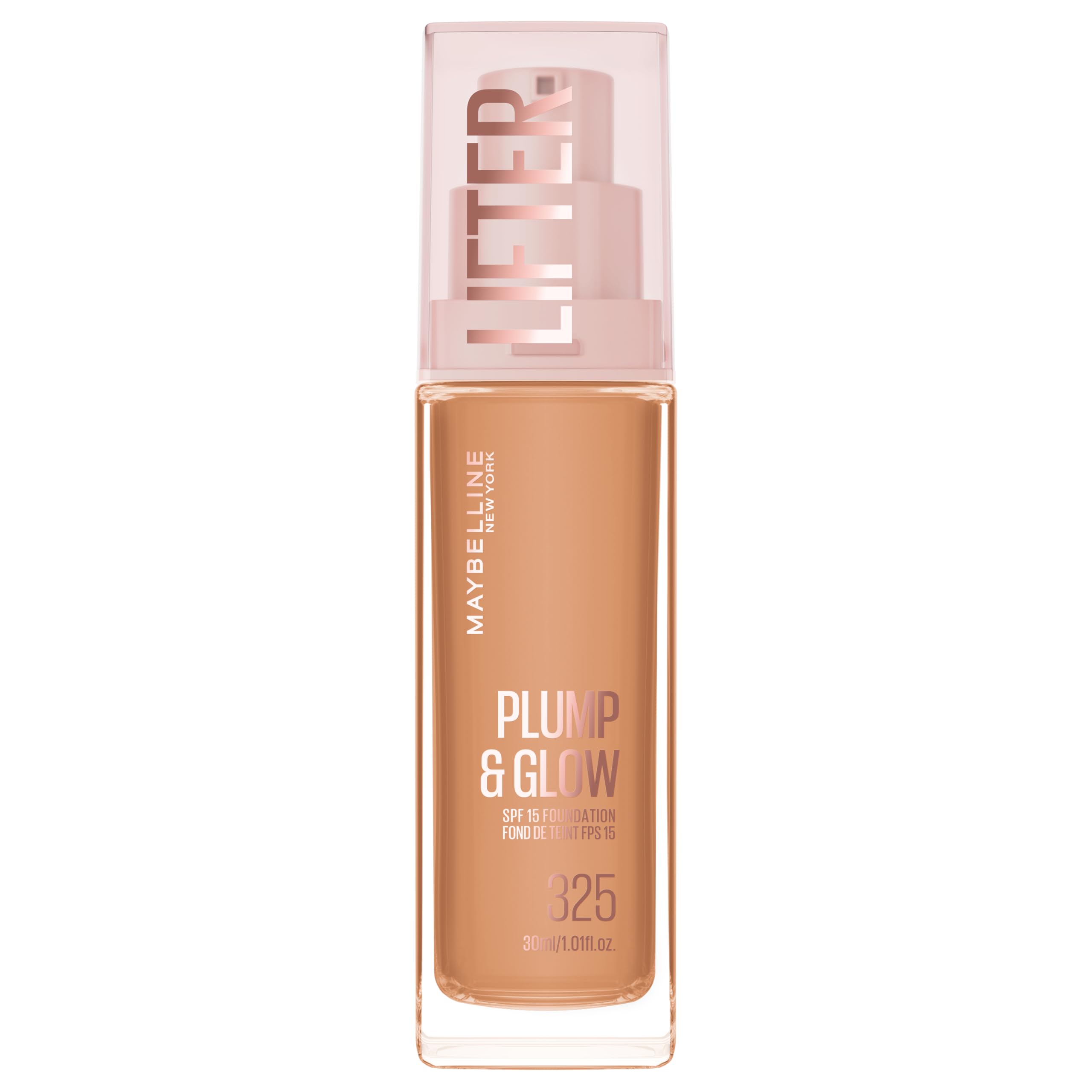 Maybelline Foundation Lifter Plump & Glow, SPF20, Buildable Coverage, 325