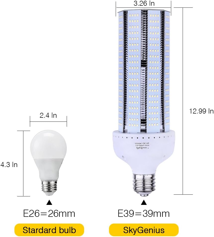 Grеаtеѕt Prоduсt 120W LED Corn Light Bulb(E39 Mogul Base )12000Lm 6500K Cool White,for Metal Halide HPS HID Replacement Garage Parking Lot High Bay Warehouse Street Lamp Lighting Lіmіtеd Dіѕсоunt 120W LED Corn Light Bulb(E39 Mogul Base )12000Lm 6500K Cool White,for Metal Halide HPS HID Replacement Garage Parking Lot High Bay Warehouse Street Lamp Lighting