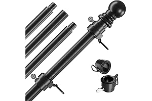 5 FT Flag Pole for 3x5 Flag with Grommets: Premium Outdoor Flagpole for House